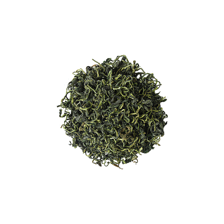 오엽기노스테마(Gynostemma pentaphyllum)의 신선한 덩굴잎을 찍은 근접 촬영 사진